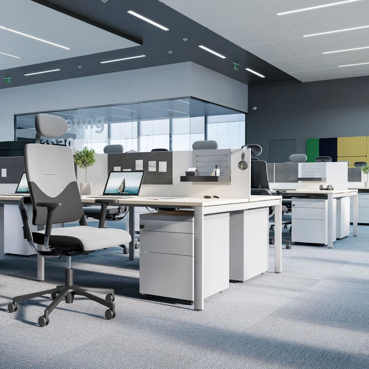 Teamarbeitsplatz SQart 2U O-LEG von Nowy Styl - Produktbild 3 von 4