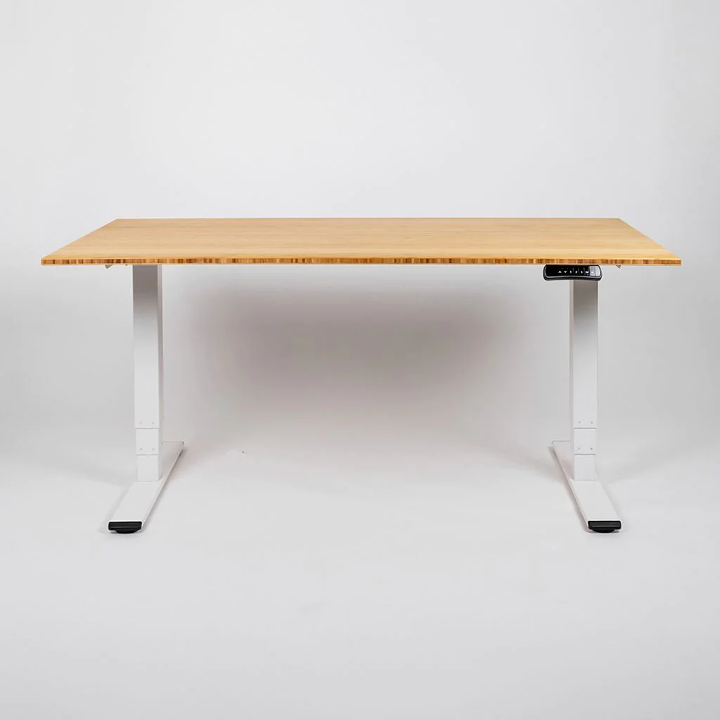 Stayble Bambus Schreibtisch, 140-180 cm, elektrisch höhenverstellbar, 2 Motoren von Deskonia - Produktbild 14 von 17