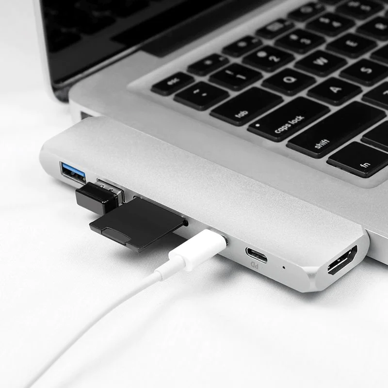 USB 3.2 Gen2x2 Dockingstation 7-Port PD silber - TDI-UA0302