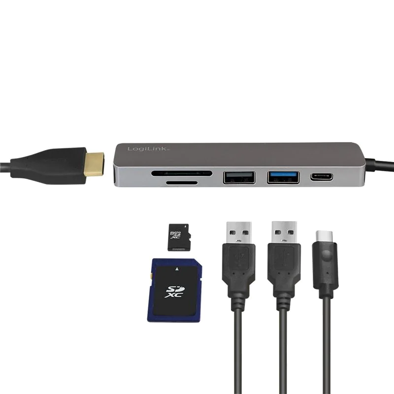 USB 3.2 Gen1 Dockingstation 6-Port PD mit Kabel von LogiLink - Produktbild 3 von 9