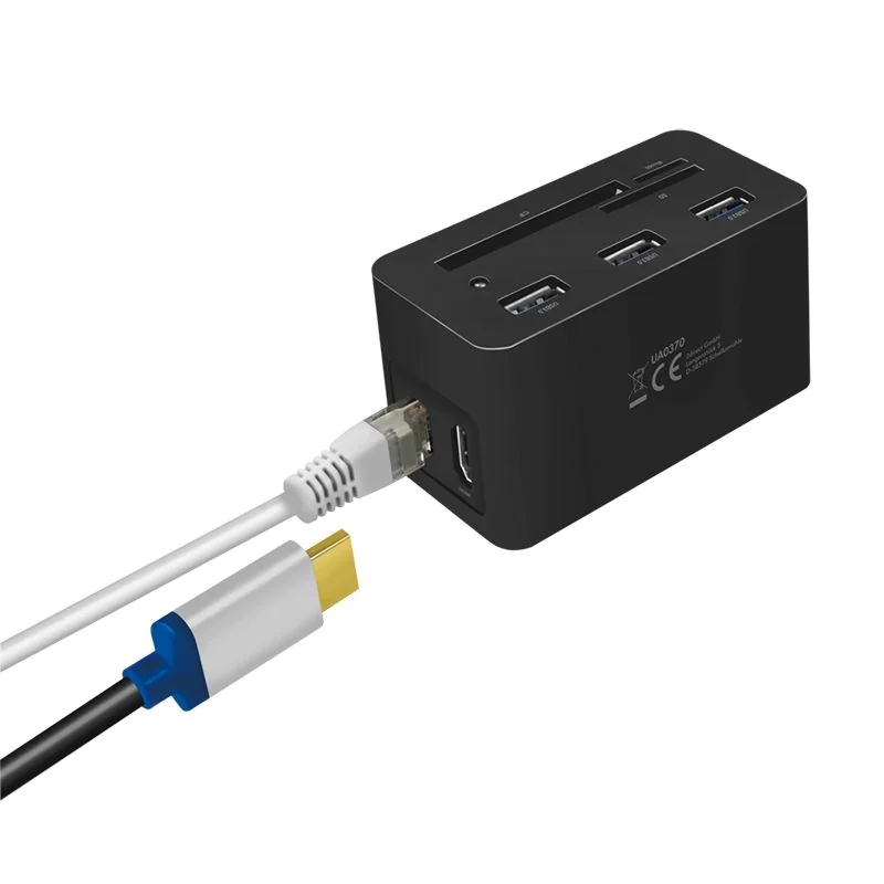 USB 3.2 Gen1-Dockingstation USB-C 10-Port PD Mini schwarz von LogiLink - Produktbild 3 von 10