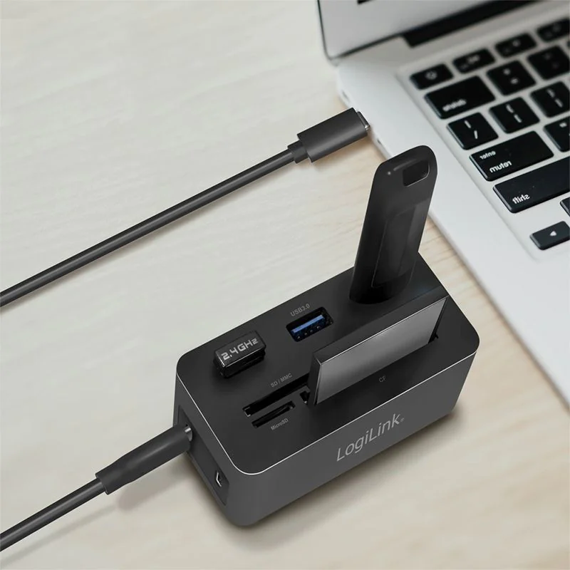 USB 3.2 Gen1-Dockingstation USB-C 10-Port PD Mini schwarz von LogiLink - Produktbild 5 von 10