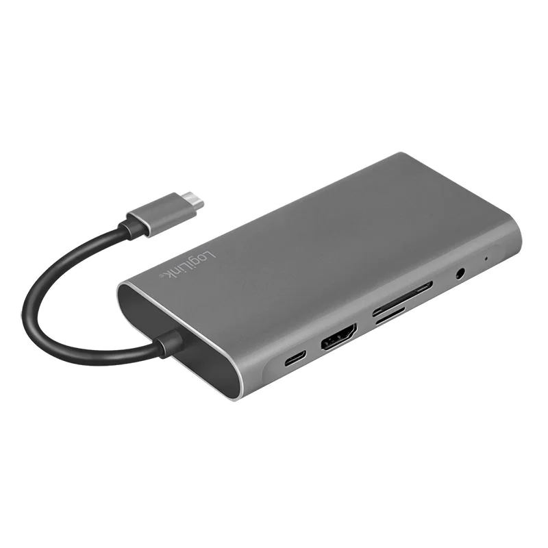 USB 3.2 Gen1 Dockingstation 10-Port USB-C PD silber von LogiLink - Produktbild 3 von 8
