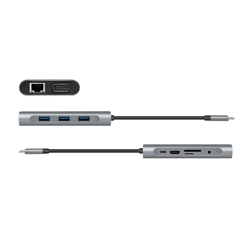 USB 3.2 Gen1 Dockingstation 10-Port USB-C PD silber von LogiLink - Produktbild 4 von 8