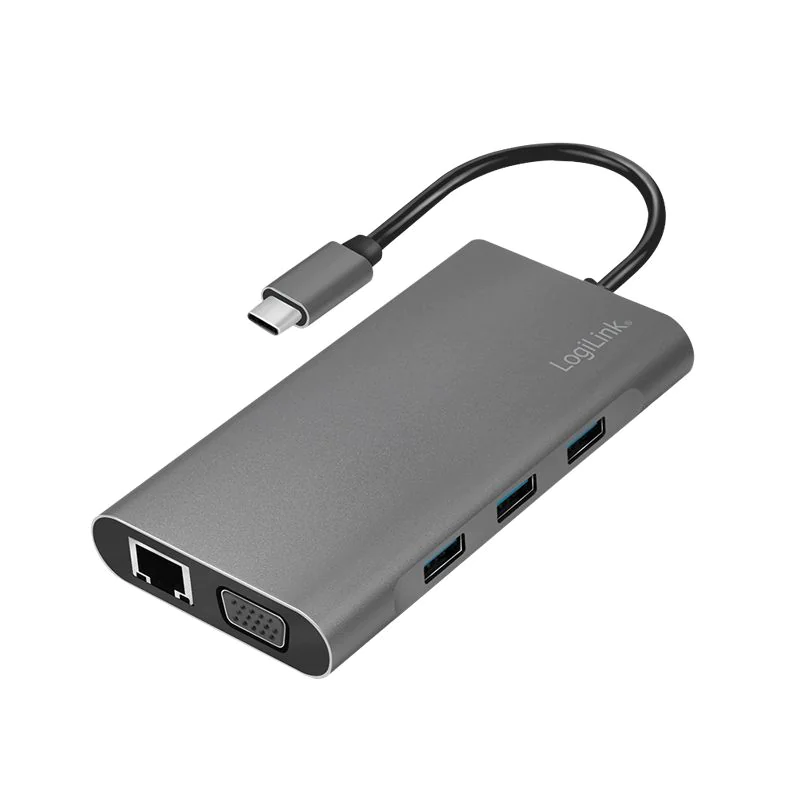 USB 3.2 Gen1 Dockingstation 10-Port USB-C PD silber von LogiLink - Produktbild 7 von 8