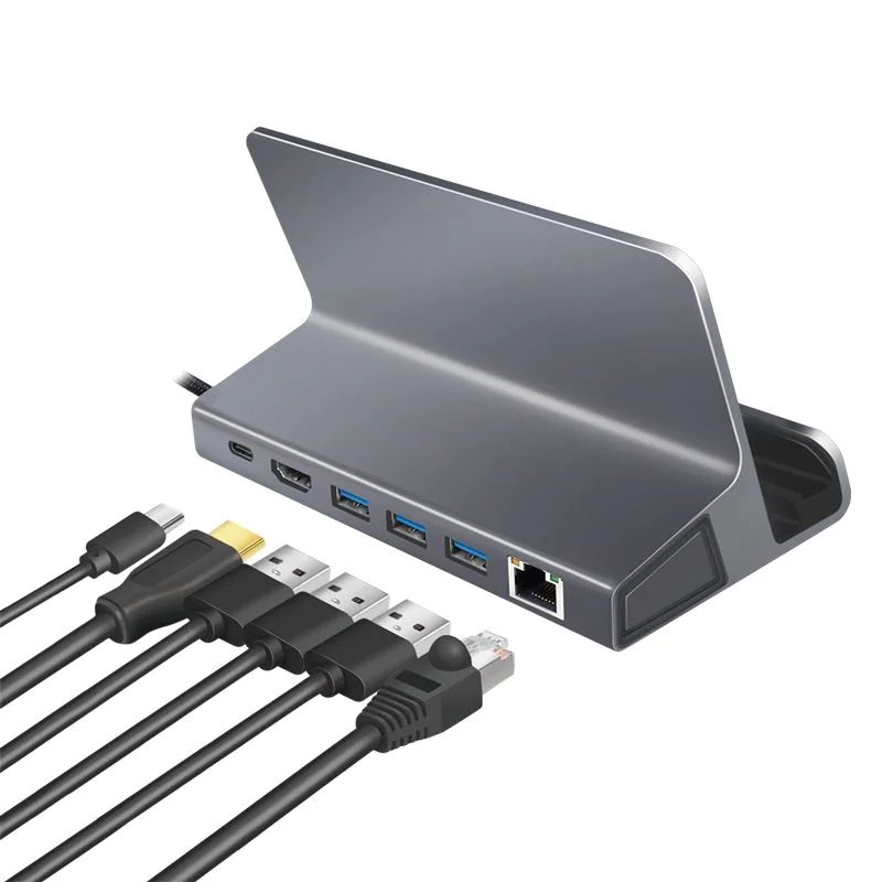 USB 3.2 Gen1 Dockingstation und Halterung 6-Port USB-C PD Aluminium silber von LogiLink - Produktbild 4 von 10