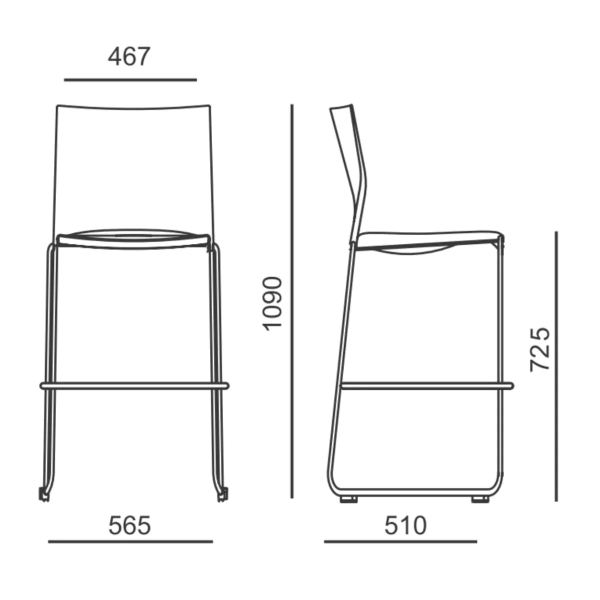 Barhocker Web Stoff von RIM - Produktbild 4 von 4