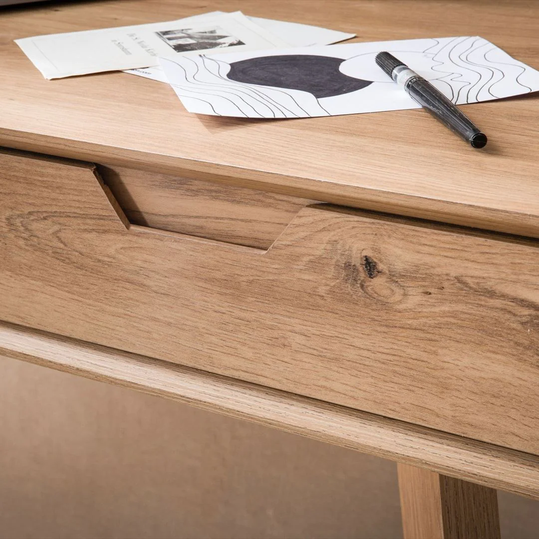 Schreibtisch 120 x 55 cm mit Stauraum - Eiche-Dekor von Wohnling - Produktbild 5 von 6