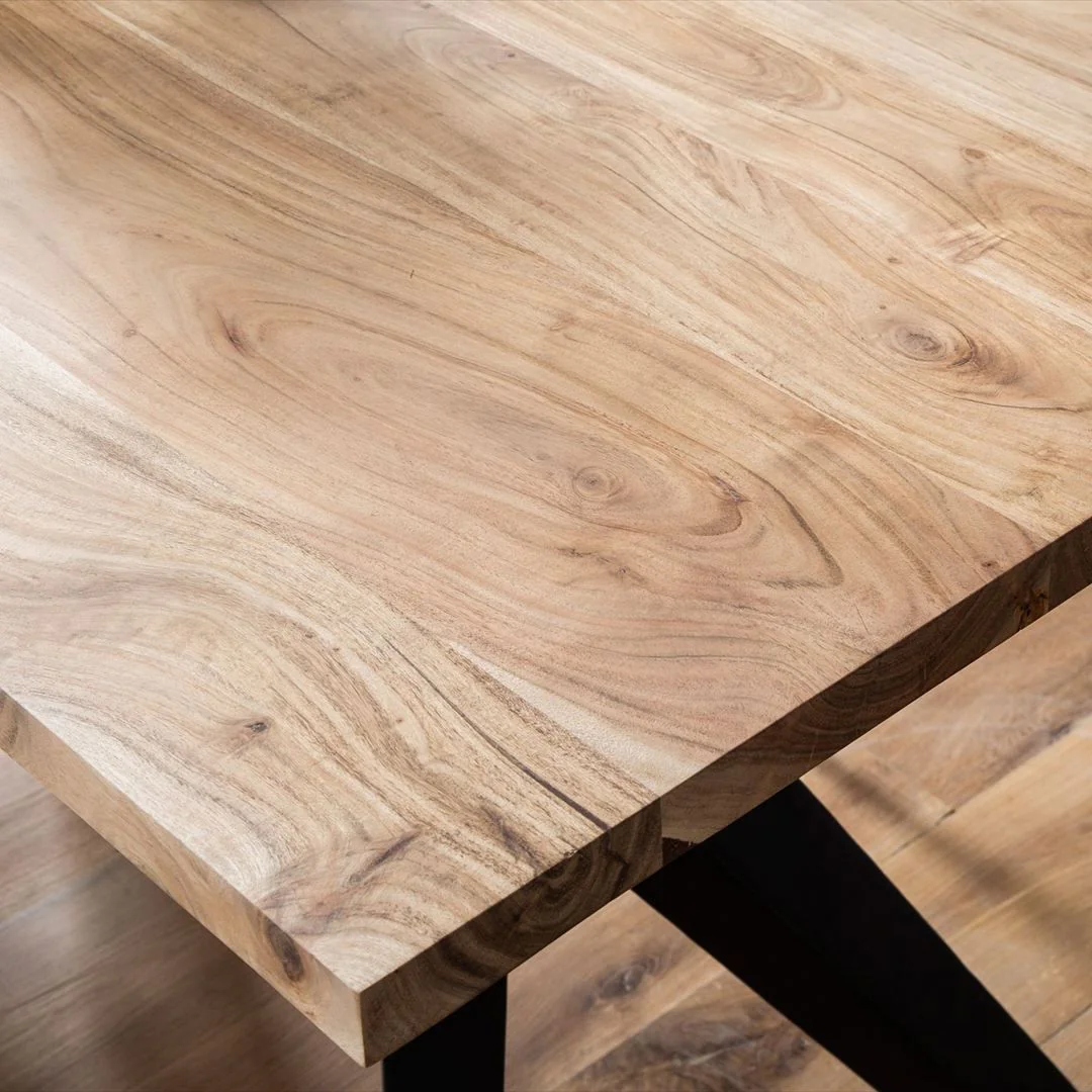 Schreibtisch Brooklyn Akazie Massivholz Loft-Style von Wohnling - Produktbild 4 von 6