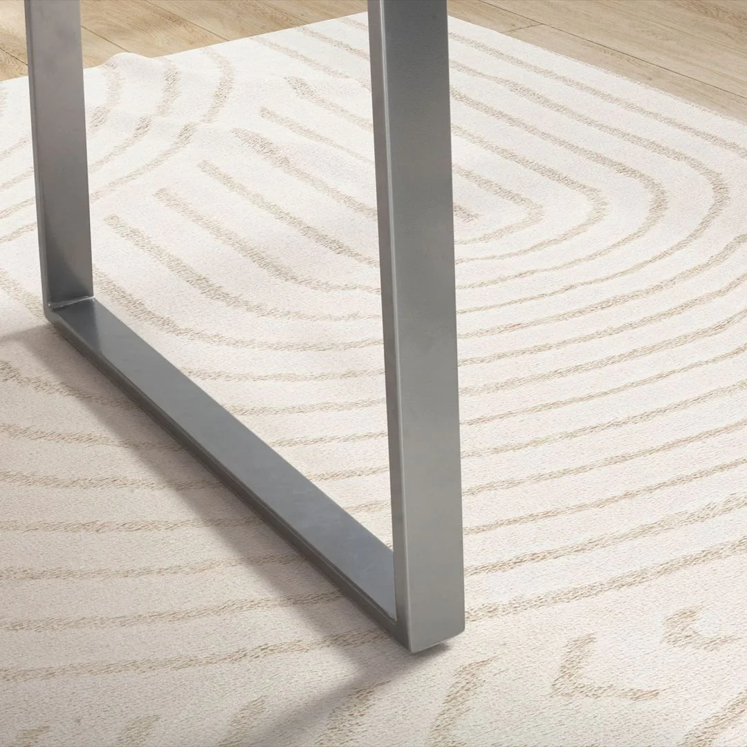 Schreibtisch Taiga Akazie Baumkante mit Trapezbeinen - Chrom von Wohnling - Produktbild 4 von 5