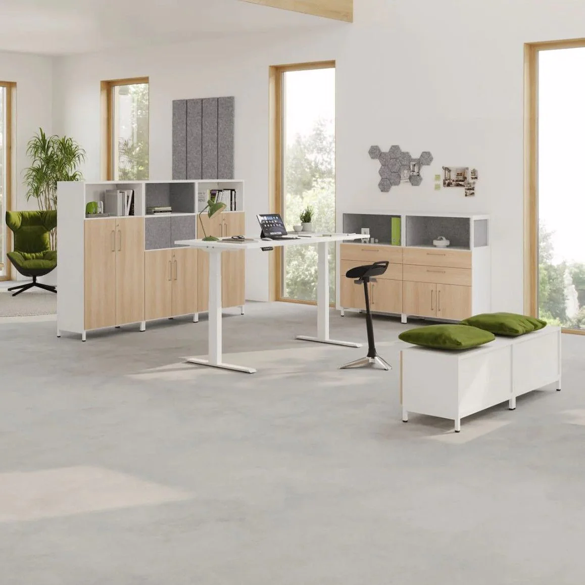 Höhenverstellbarer Schreibtisch XDKB von Hammerbacher - Produktbild 2 von 22