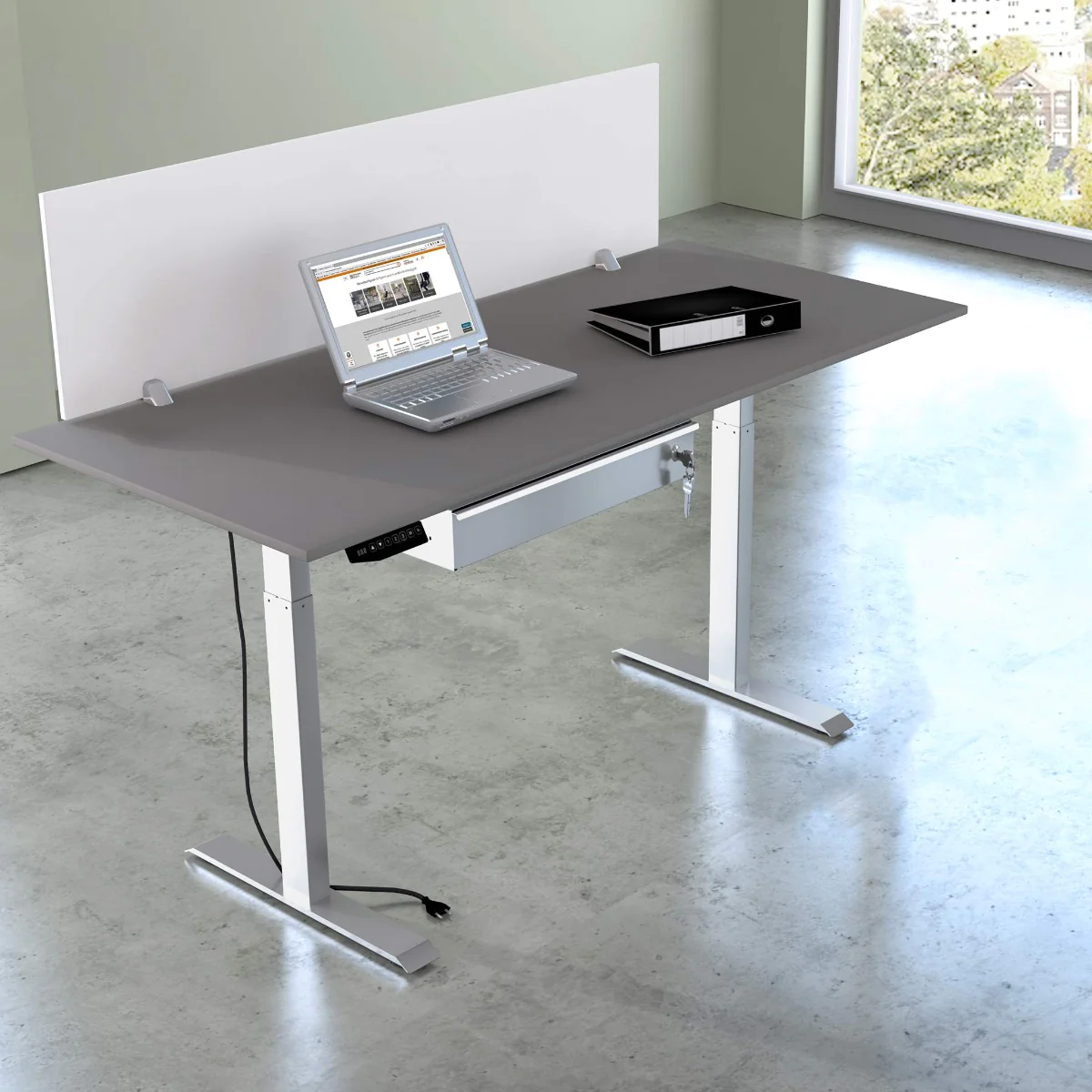Höhenverstellbarer Schreibtisch Stayble 2.0 in modernem Design für ergonomisches Arbeiten