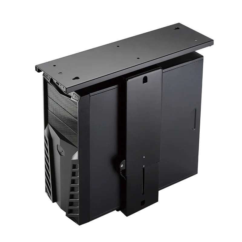 LogiLink PC-Tower-Halterung größenverstellbar aus pulverbeschichtetem Stahl