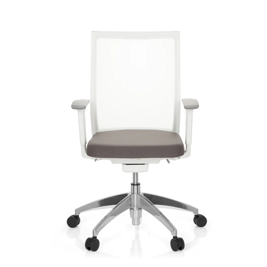 HJH Bürostuhl ASPEN WHITE Netzstoff transparent