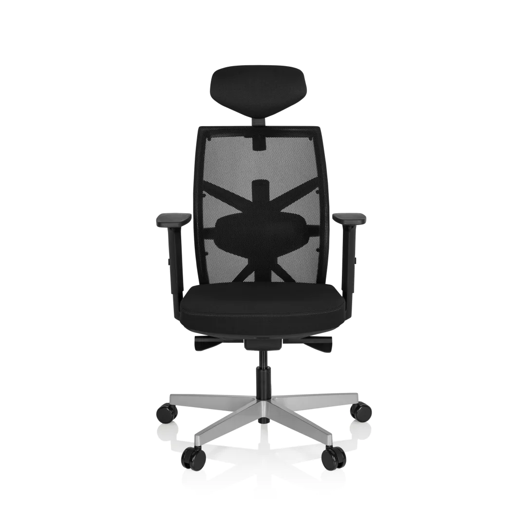 HJH Bürostuhl BELLAC Stoff/Netz in Schwarz