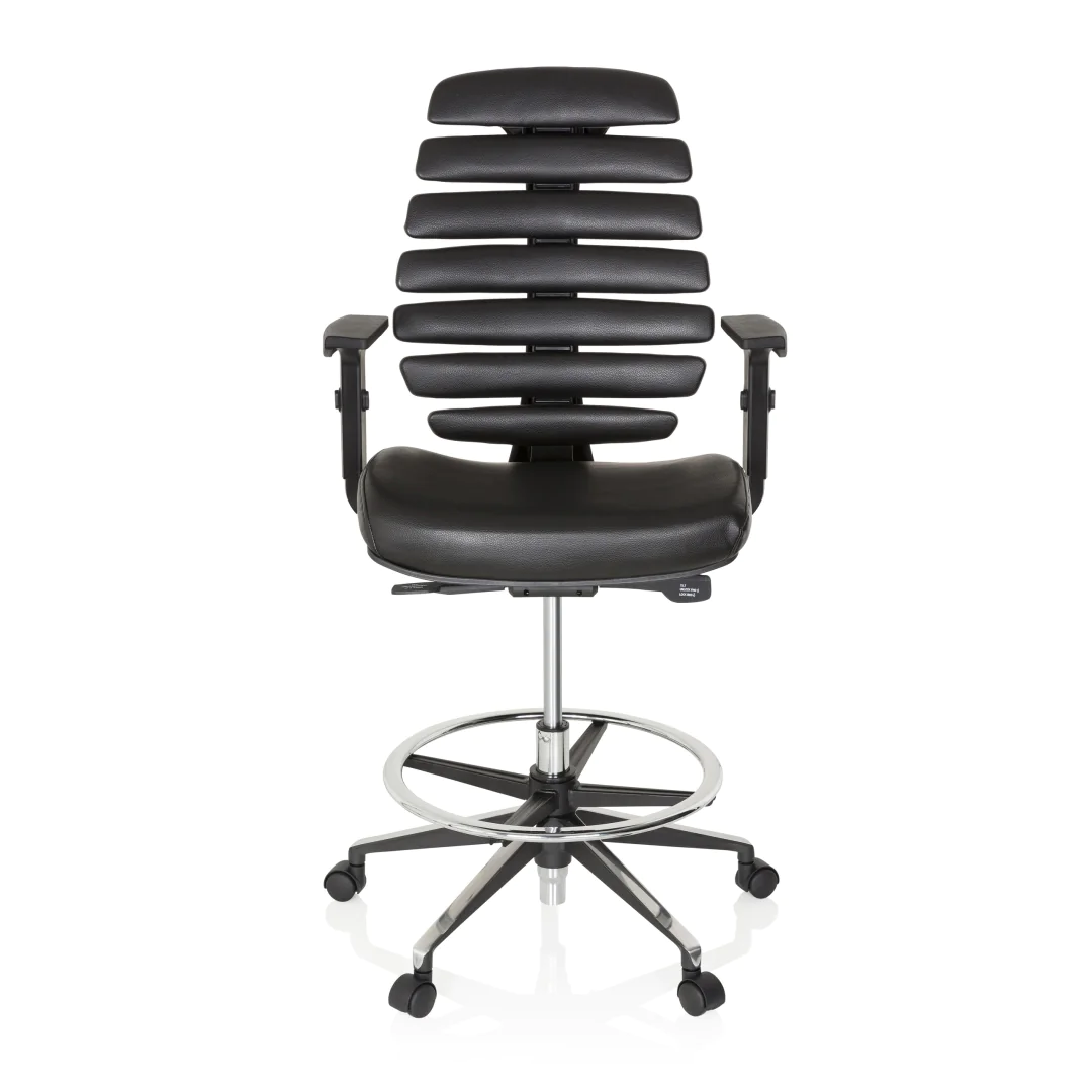 HJH Bürostuhl ERGO LINE II WORK Kunstleder in Schwarz