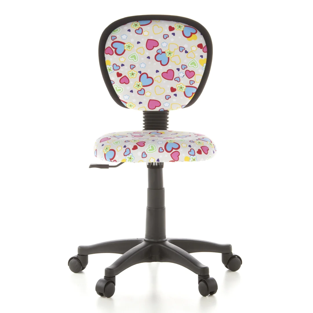 HJH Office Kinderschreibtischstuhl KIDDY TOP Flowers & Hearts in Rosé
