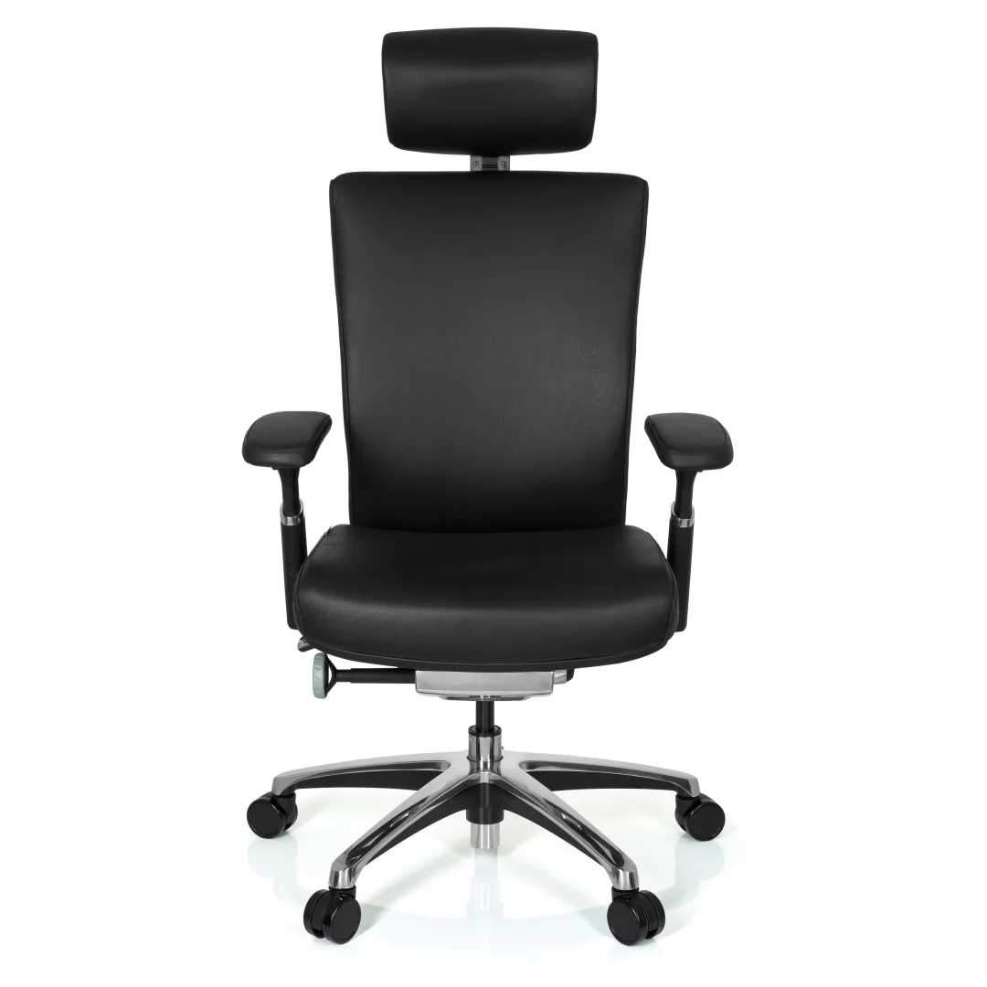 HJH Bürostuhl NOVA Leder in Schwarz