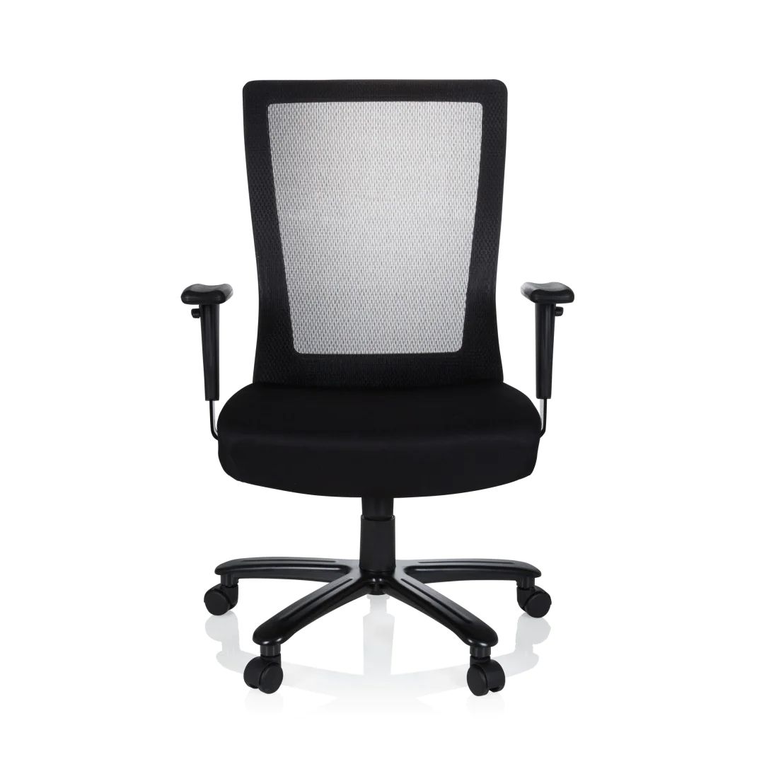 HJH Bürostuhl XXL EXTENDER Netz/Stoff in Schwarz