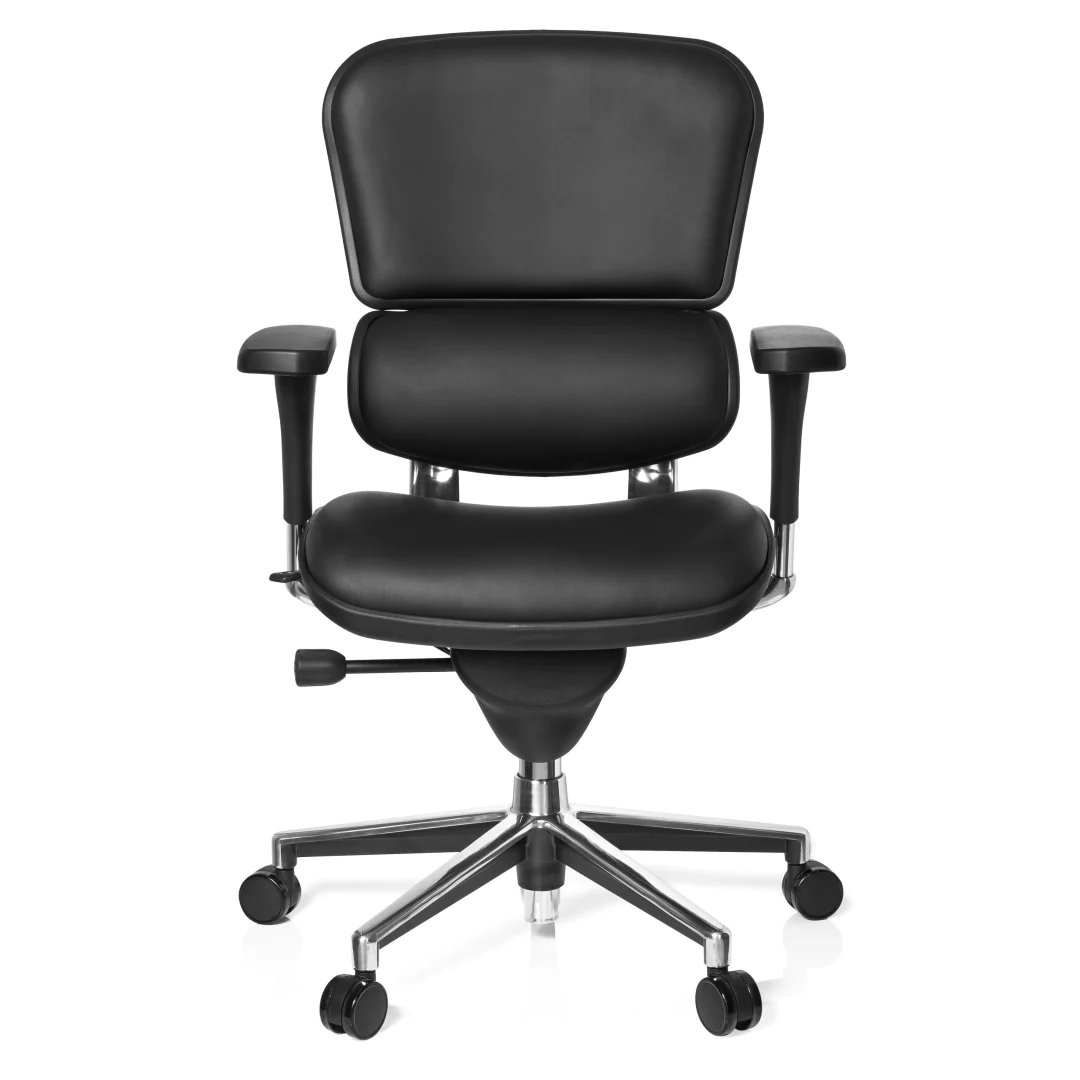 HJH Chefsessel ERGOHUMAN BASE Leder in Schwarz