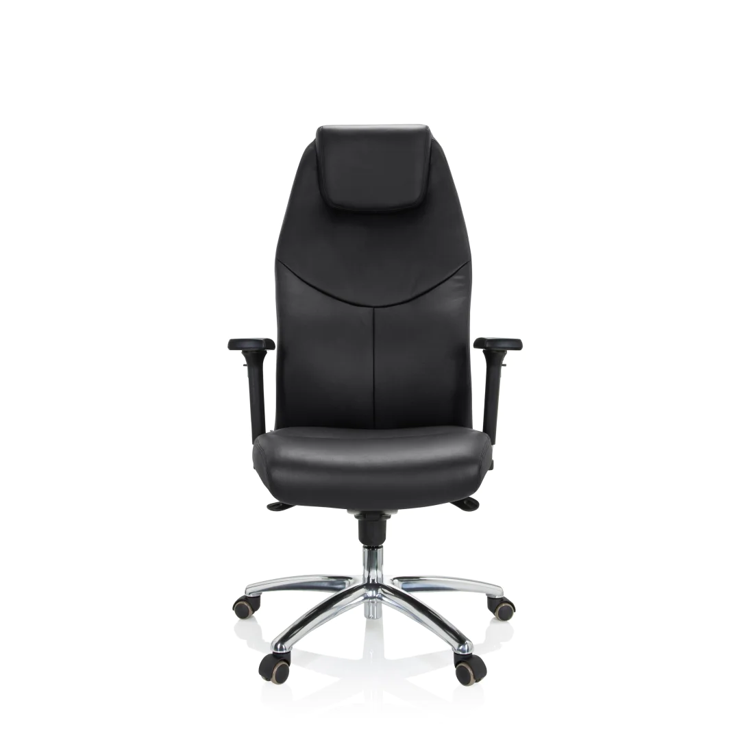 HJH Chefsessel FERRARA Leder in Schwarz