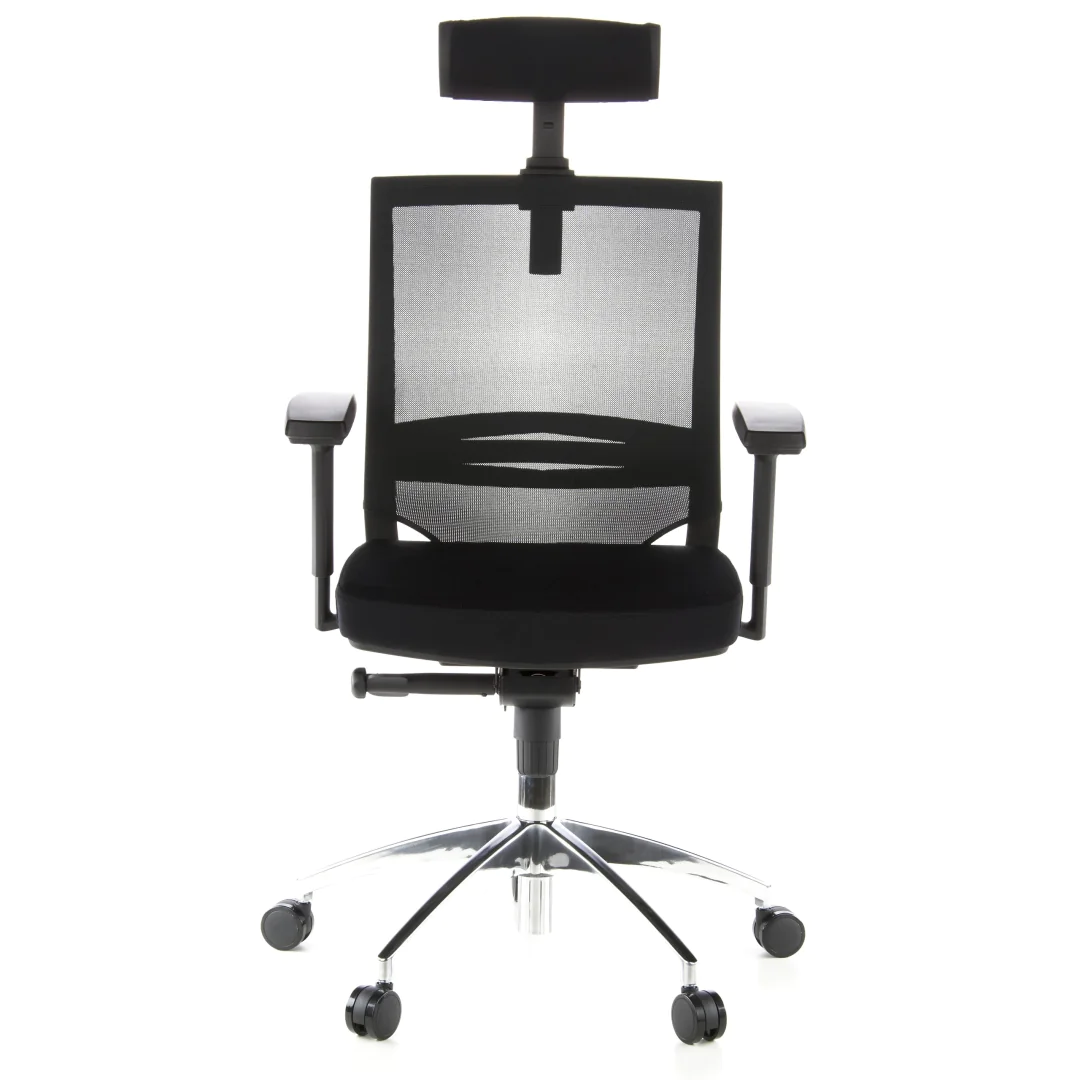 HJH Chefsessel PORTO MAX Netz/Stoff in Schwarz