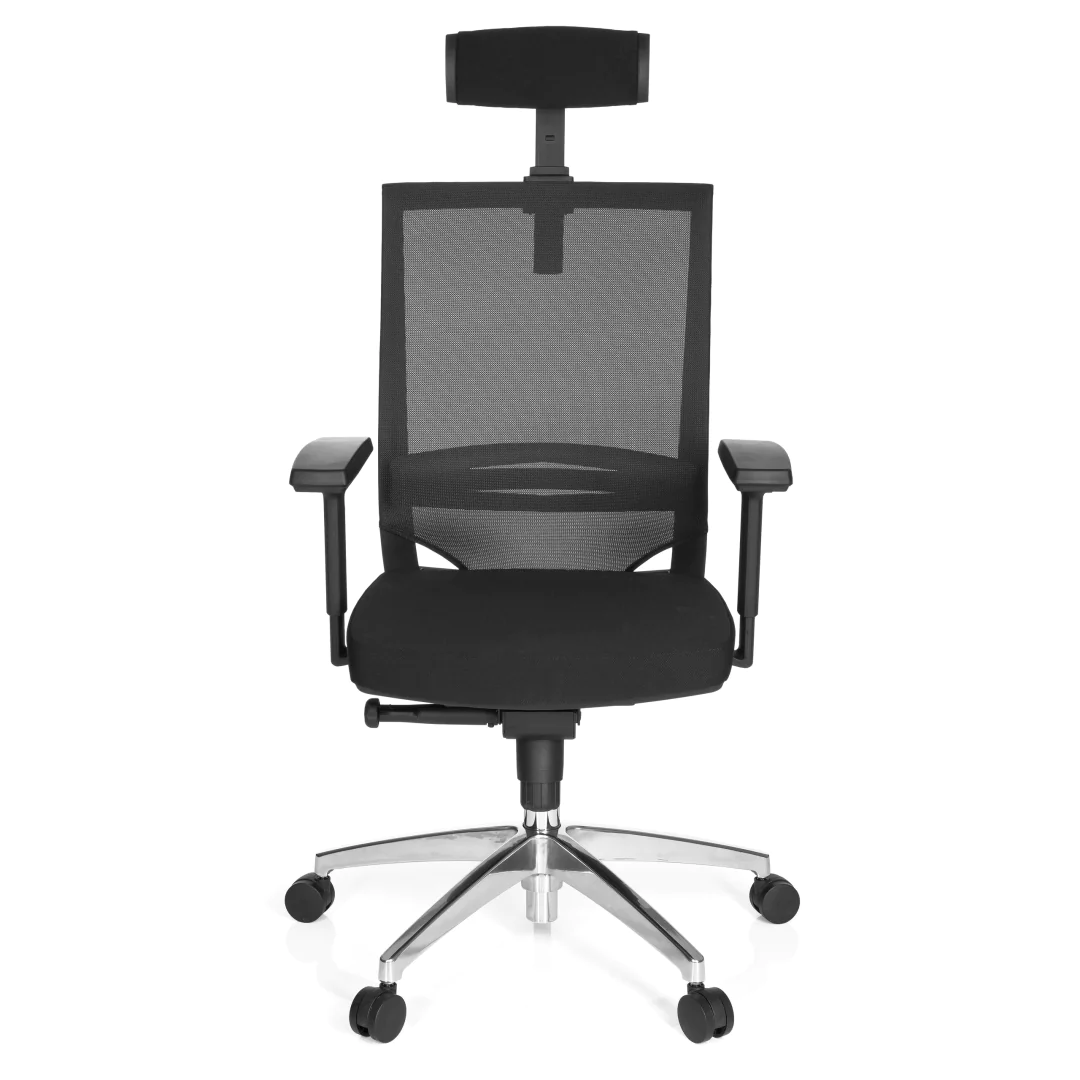HJH Chefsessel PORTO MAX HIGH Netz/Stoff in Schwarz