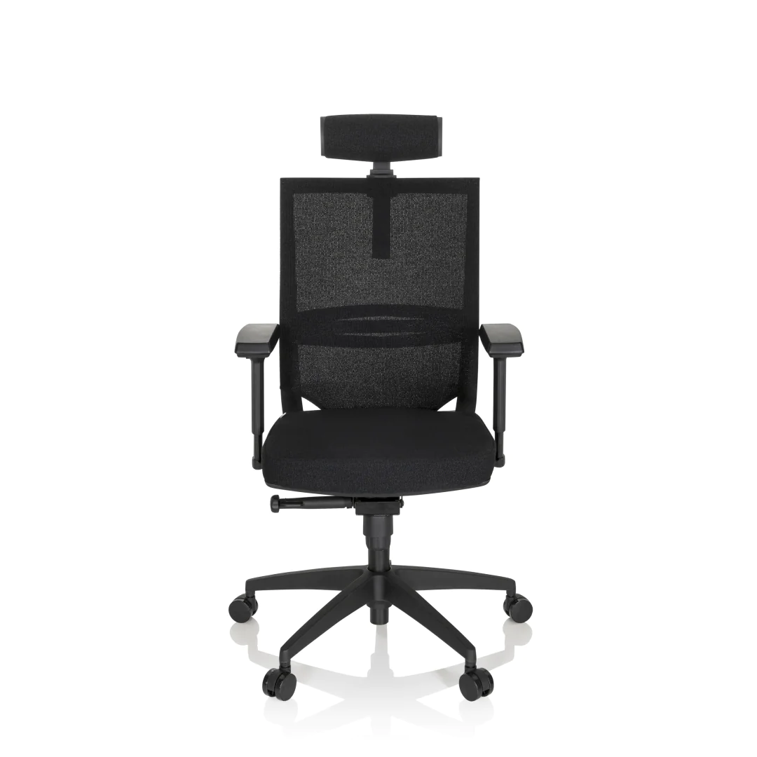 HJH Chefsessel PORTO MAX HIGH I Stoff in Schwarz