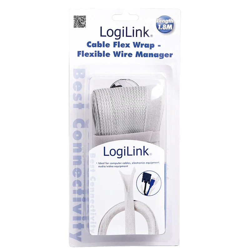 LogiLink PET-Kabelschlauch flexibel und flammhemmend