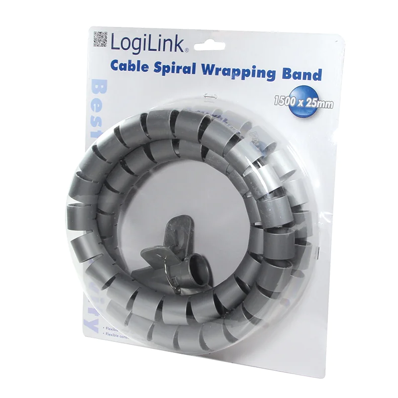 LogiLink Spiralschlauch zum platzsparenden Bündeln von Kabeln