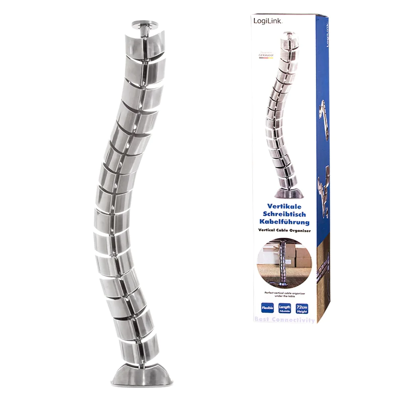 Detailansicht des LogiLink Kabelkanals in Silber
