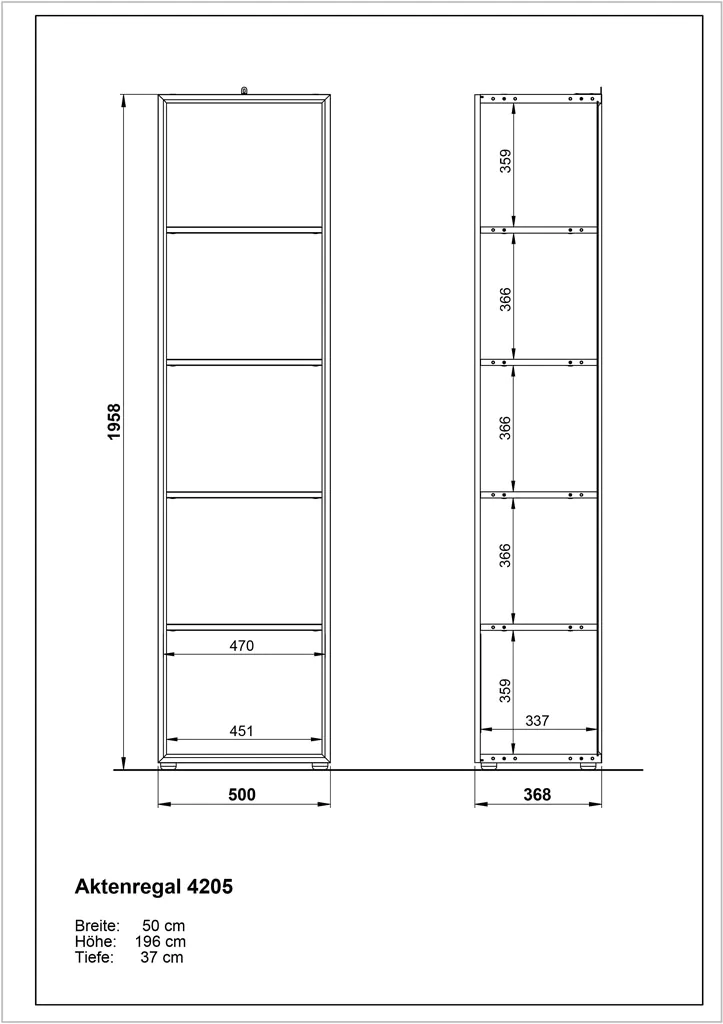 Das Aktenregal 4205 als funktionale Ergänzung zur Monteria Bürowelt