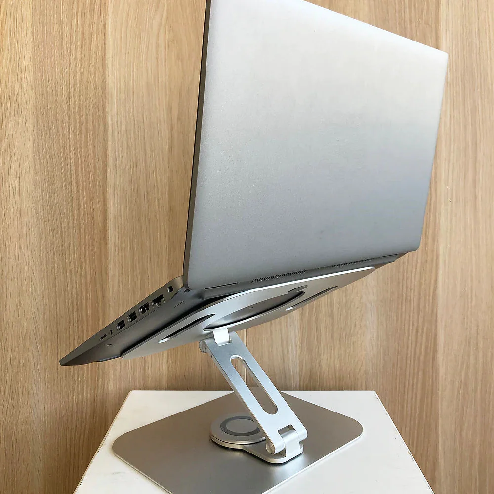 UNILUX ERGO TOP Laptopständer in edlem Silber-Metallic aus Aluminium