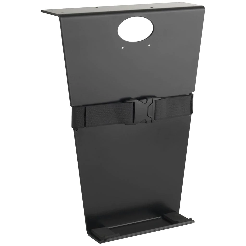 Detailansicht des apto plus Fast Dock Laptop-Halters mit Haltegurt