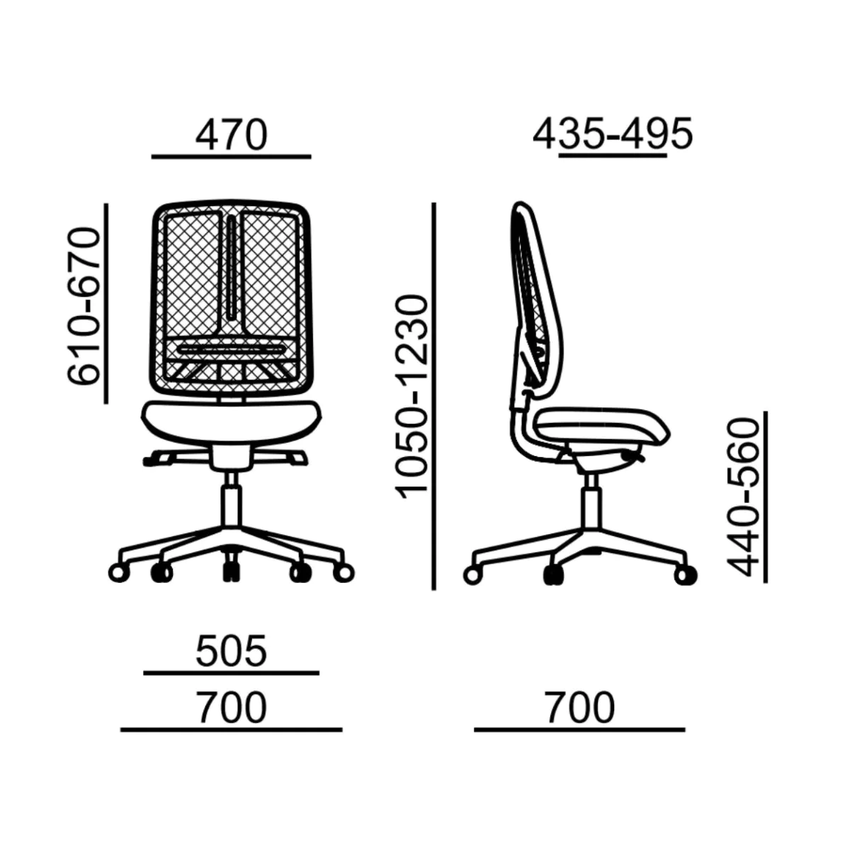 Der Bürostuhl FLEXI FX 1103 A mit seinen ergonomischen Verstellmöglichkeiten
