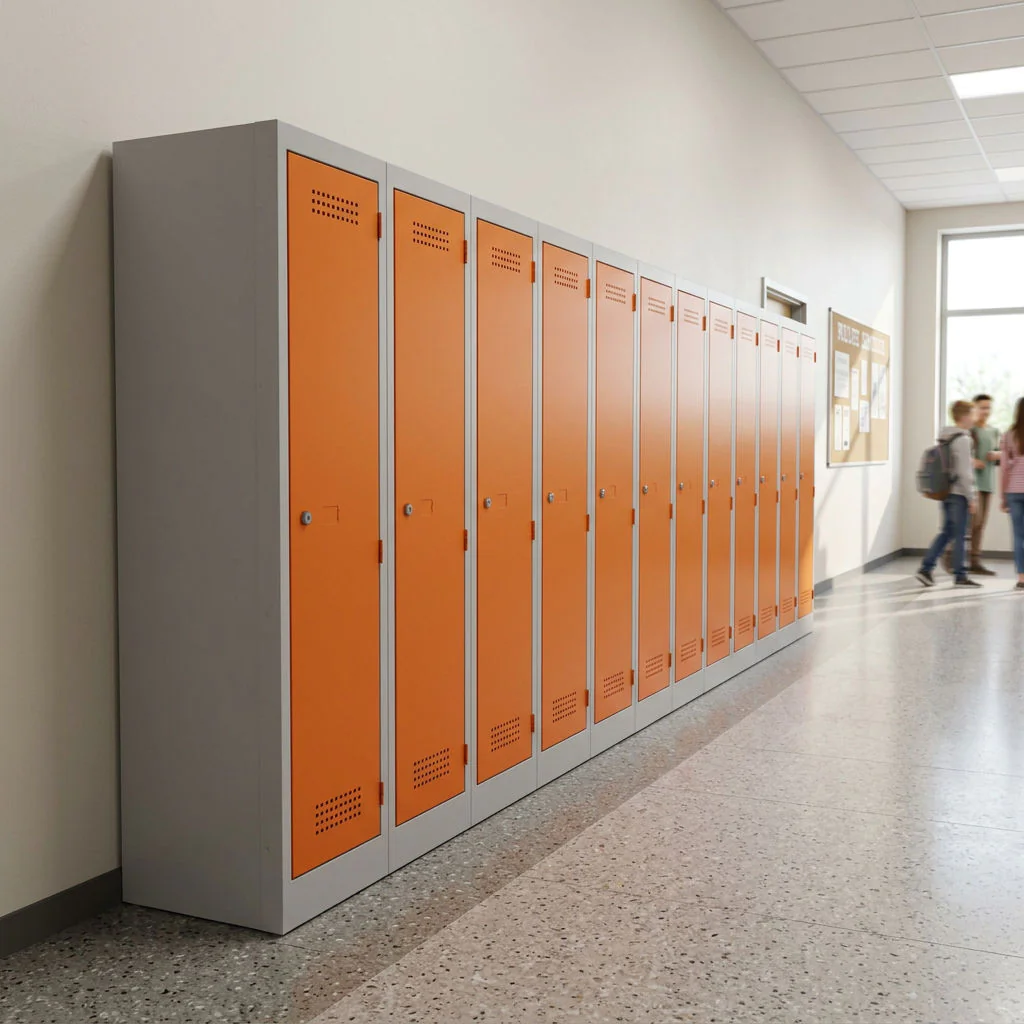 Bisley Schulschrank 1F1370 mit Schlüsselschloss und Etikettenhaltern