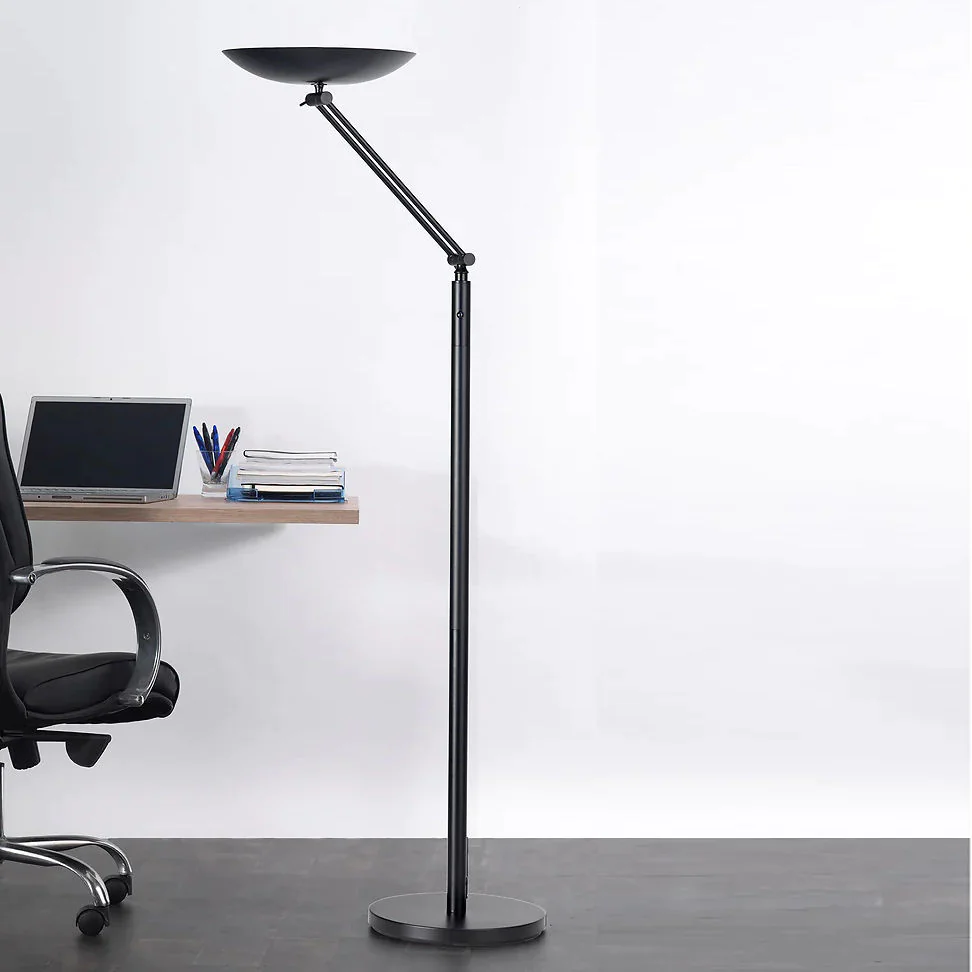UNILUX VARIALUX – Verstellbare Gelenk-Stehleuchte in Metallic-Grau
