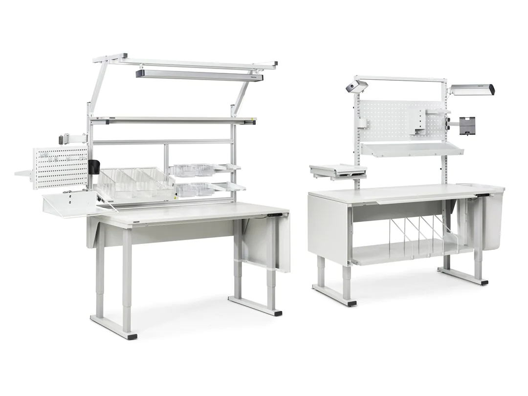 Treston QuatreX – ergonomischer, höhenverstellbarer Industriearbeitstisch