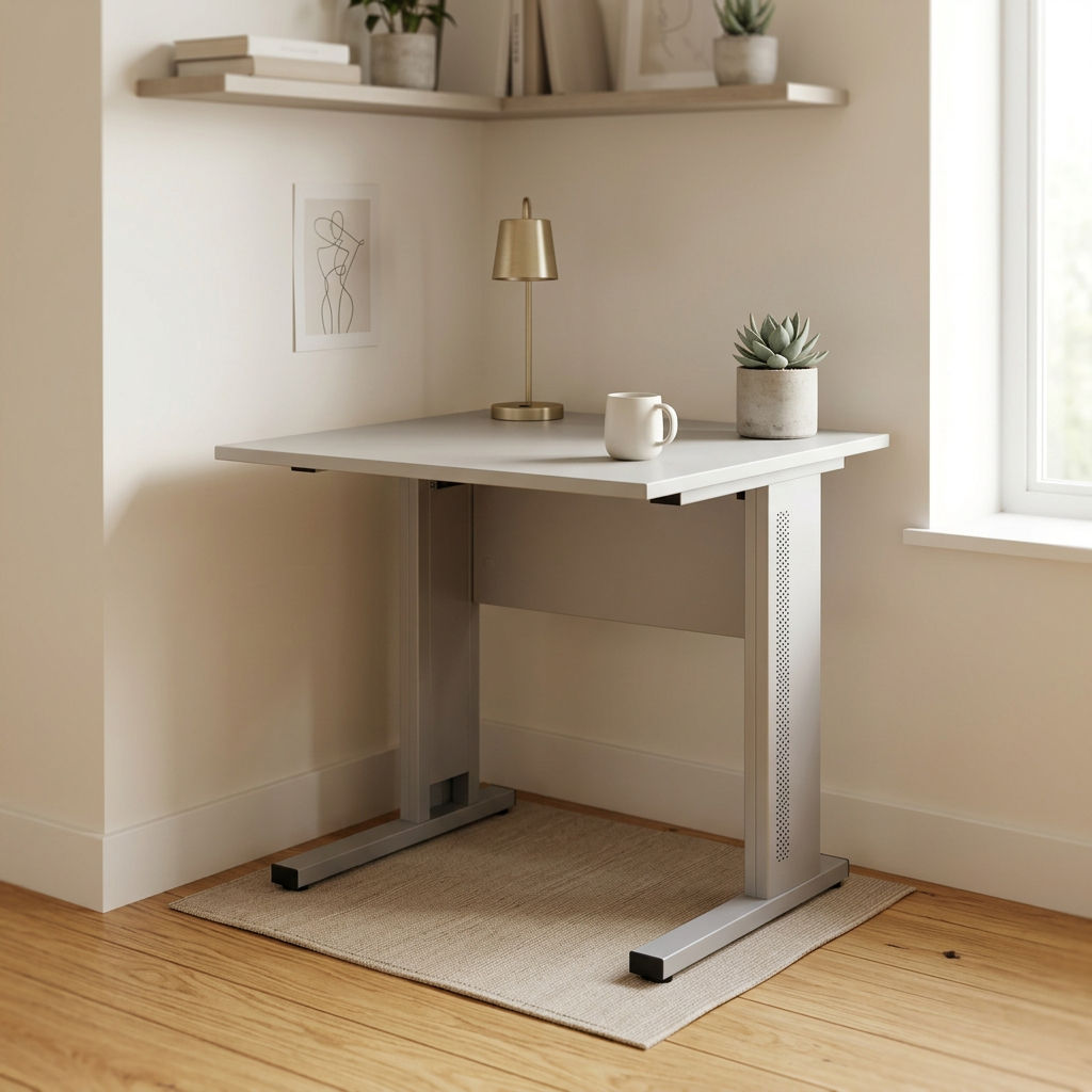Schreibtisch in Quadratform
