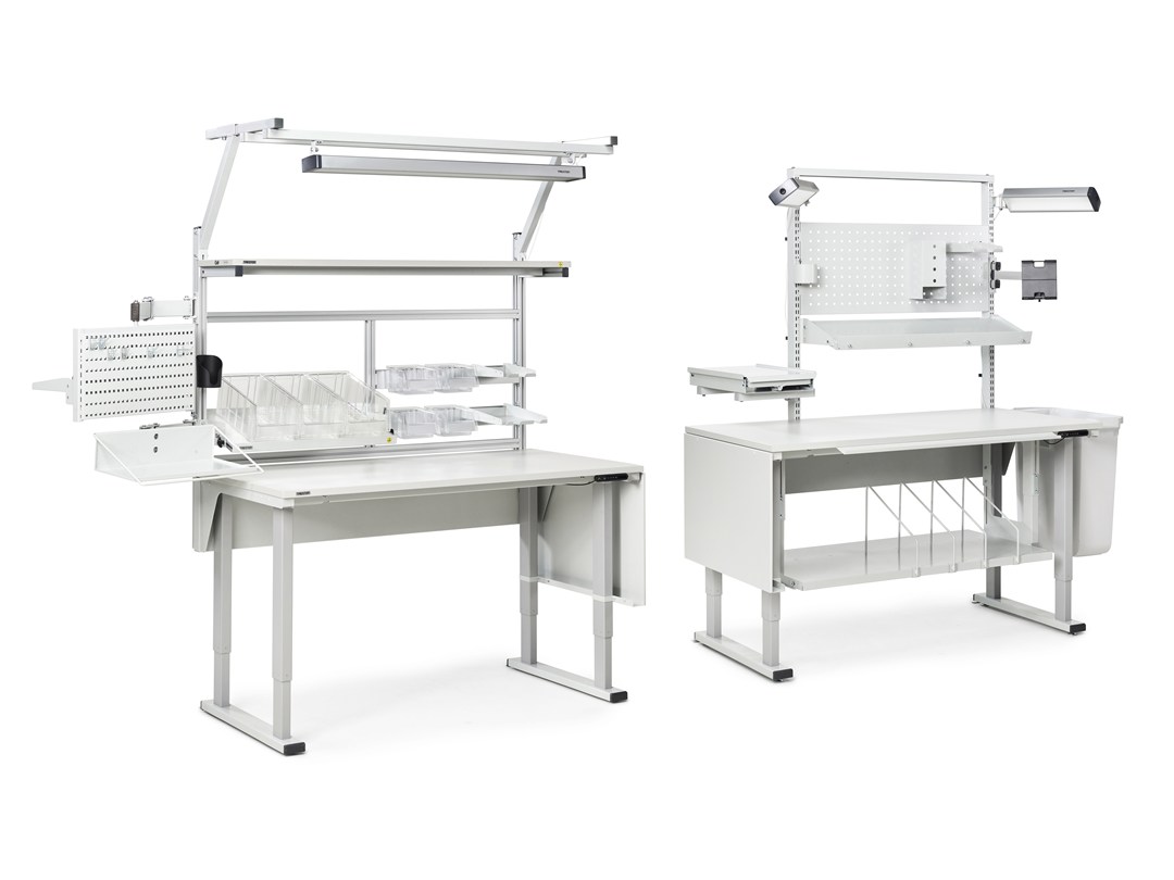 Treston QuatreX – ergonomischer, höhenverstellbarer Industriearbeitstisch